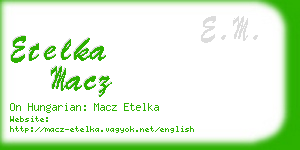 etelka macz business card